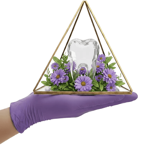 Illustrasjon av tannforebygging og omsorg som viser at regelmessige kontroller forhindrer kostbare behandlinger